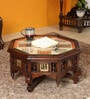Elba Teak Wood Coffee Table in Walnut Finish
