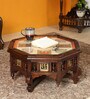 Elba Teak Wood Coffee Table in Walnut Finish Elba Teak Wood Coffee Table in Walnut Finish
