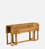 Elburg Sheesham Wood 6 Seater Folding Dining/Console Table in Rustic Teak Finish