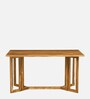 Elburg Sheesham Wood 6 Seater Folding Dining/Console Table in Rustic Teak Finish