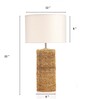 Elder Beige Shade Table Lamp With Fabirc Base