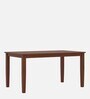 Elderberry Solid Wood 6 Seater Dining Table in Walnut Finish