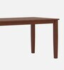 Elderberry Solid Wood 6 Seater Dining Table in Walnut Finish
