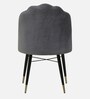 Eldora Fabric Dining Chair In Velvet Grey Color