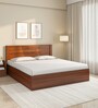 Electra Max Queen Size Bed in Walnut Finish with Box Storage
