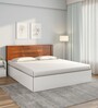 Electra Max Queen Size Bed in White Finish with Box Storage