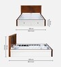 Electra Premier Queen Size Bed in White Finish with Hydraulic Storage