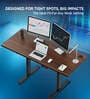 Electric Height Adjustable Desk In Brown Colour