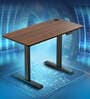 Electric Height Adjustable Desk In Brown Colour