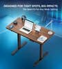 Electric Height Adjustable Desk In Brown Colour