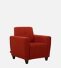 Elegance Fabric 1 Seater Sofa In Rusty Cider Orange Colour
