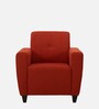 Elegance Fabric 1 Seater Sofa In Rusty Cider Orange Colour