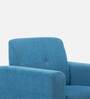 Elegance Fabric 1 Seater Sofa In Scuba Blue Colour