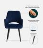 Elegance Fabric Arm Chair In Blue Colour