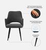 Elegance Fabric Arm Chair In Grey Colour