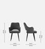 Elegance Fabric Arm Chair In Grey Colour