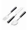 Elegant (Set of 3) Steel with Ceramic Handle Cutlery Set