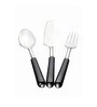 Elegant (Set of 3) Steel with Ceramic Handle Cutlery Set