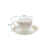 Glazed Pottery 180ml White (Set of 12) Ceramic Tea Cup & Saucer Set