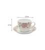 Fennell 180ml Multicolour (Set of 12) Ceramic Tea Cup & Saucer Set