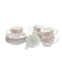 Fennell 180ml Multicolour (Set of 12) Ceramic Tea Cup & Saucer Set