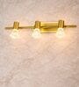Elegant 3-Light Brass Vanity Fixture with Flared Crystal Accents