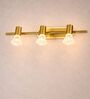 Elegant 3-Light Brass Vanity Fixture with Flared Crystal Accents