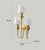 Elegant 3-Light Wall Sconce with Fabric Shades