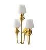 Elegant 3-Light Wall Sconce with Fabric Shades