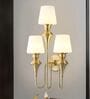 Elegant 3-Light Wall Sconce with Fabric Shades