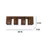 Elegant 4 Lights Brown Solid Wood Flush Mounted Ceiling Light