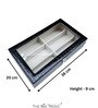 Black Elegant 6 Slot Sunglass Box With Glass Top