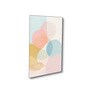 Elegant Abstract Pastel Wall Paintings Set of 4 Canvas Black Frame