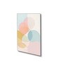 Elegant Abstract Pastel Wall Paintings Set of 4 Canvas Black Frame