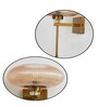 Elegant Amber Ribbed Kachori Glass Wall Light