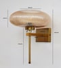 Elegant Amber Ribbed Kachori Glass Wall Light