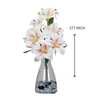 Elegant Artificial Dotted Lily Flower Bunch with 6 Flower Heads (White) Elegant Artificial Dotted Lily Flower Bunch with 6 Flower Heads (White)