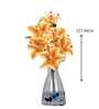 Elegant Artificial Lily Flower Bunch with 6 Flower Heads (Orange) Elegant Artificial Lily Flower Bunch with 6 Flower Heads (Orange)