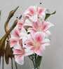 Elegant Artificial Lily Flower Bunch with 6 Flower Heads (Pink) Elegant Artificial Lily Flower Bunch with 6 Flower Heads (Pink)