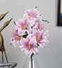 Elegant Artificial Lily Flower Bunch with 6 Flower Heads (Purple) Elegant Artificial Lily Flower Bunch with 6 Flower Heads (Purple)