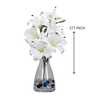 Elegant Artificial Lily Flower Bunch with 6 Flower Heads (White)