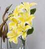 Elegant Artificial Lily Flower Bunch with 6 Flower Heads (Yellow) Elegant Artificial Lily Flower Bunch with 6 Flower Heads (Yellow)