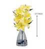 Elegant Artificial Lily Flower Bunch with 6 Flower Heads (Yellow) Elegant Artificial Lily Flower Bunch with 6 Flower Heads (Yellow)
