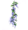 Blue Elegant Artificial Polyester Wisteria Flower Bale
