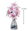Elegant Artificial Purple Lily Flower Bunch Real Touch Decorative Bouquet For Home & Events (Purple)