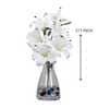 Elegant Artificial White Lily Flower Bunch Real Touch Decorative Bouquet For Home & Events (White)