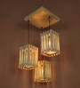 Elegant Beige Solid Wood Cluster Hanging Lights