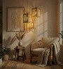 Elegant Beige Solid Wood Cluster Hanging Lights