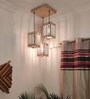 Elegant Beige Solid Wood Cluster Hanging Lights