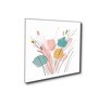 Elegant Blooming Flowers Painting Set of 4 Canvas Wall Painting Black Frame